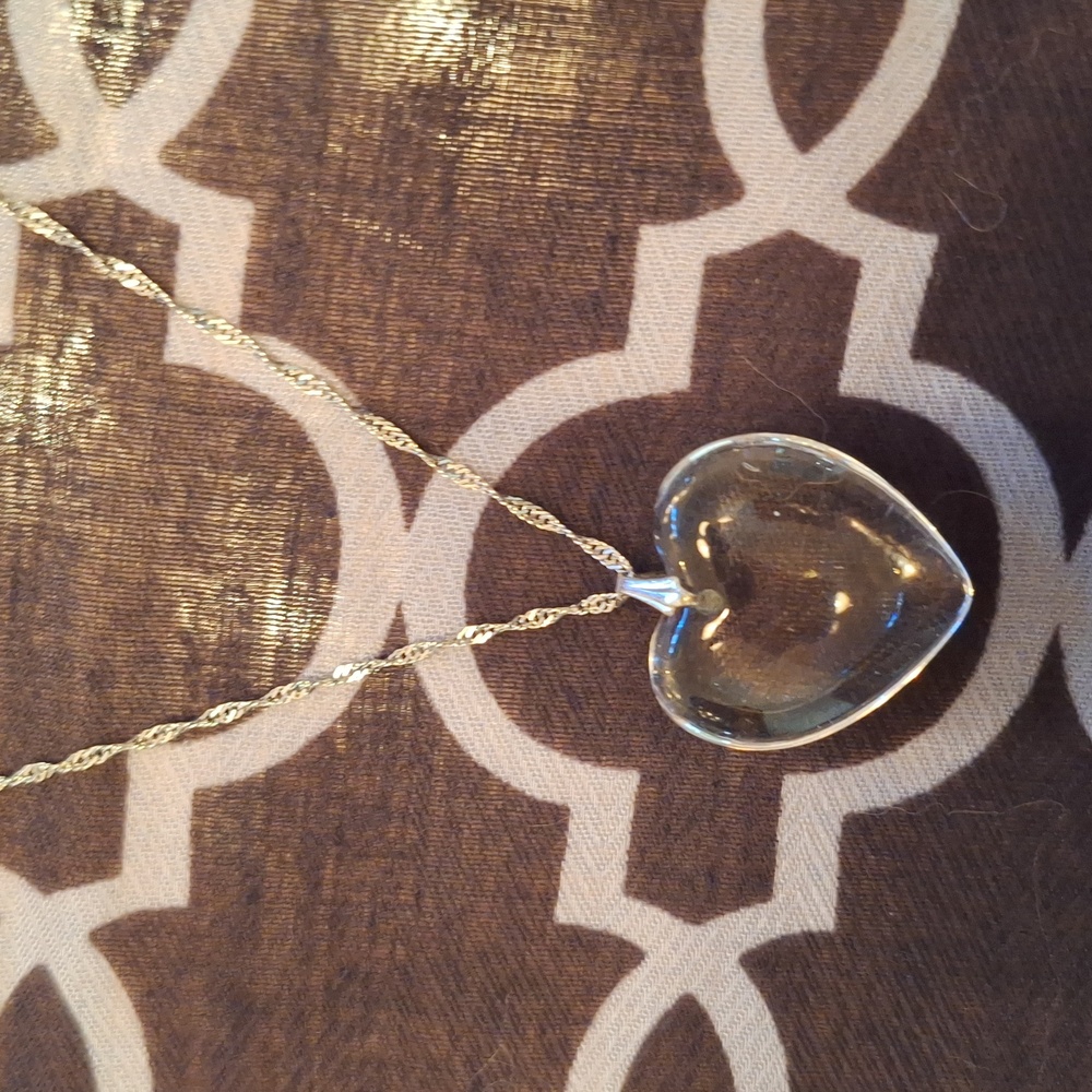 Genuine Vintage Crystal Heart Necklace